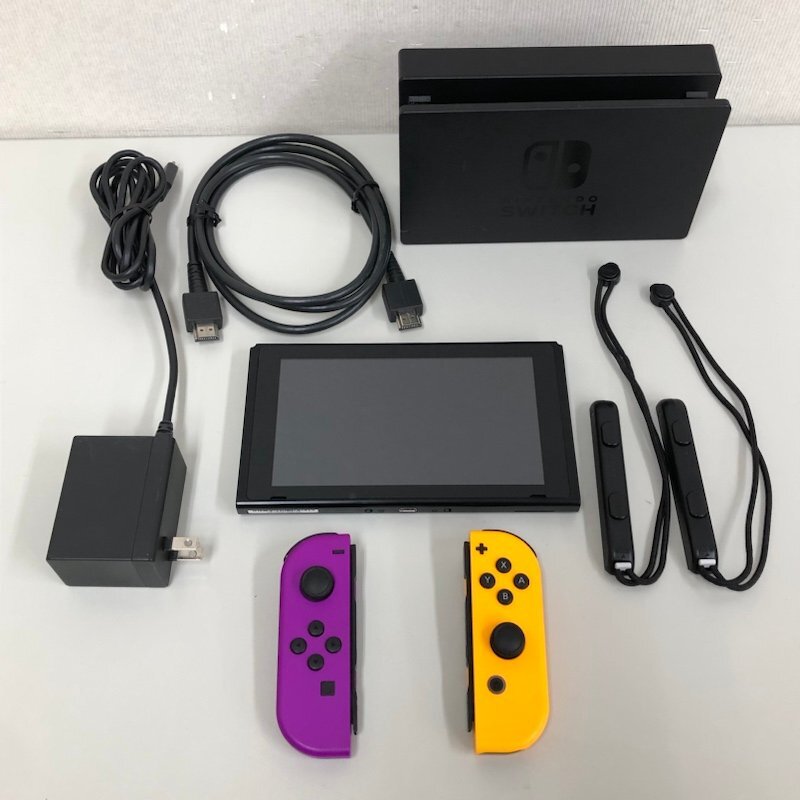 ニンテンドー スイッチ Nintendo Switch HAC-001 Joy-Con(L)ネオンパープル/(R)ネオンオレンジ 240513RM380594_画像1