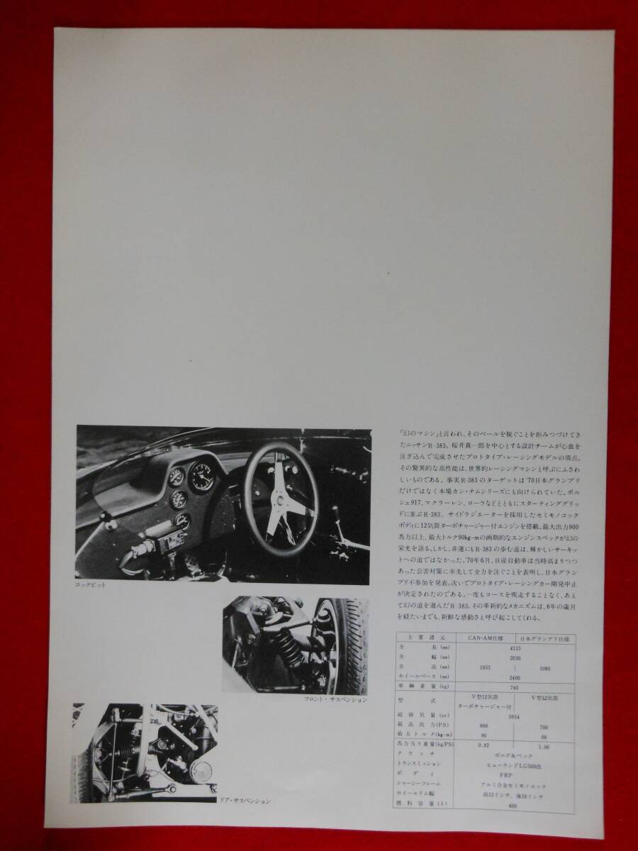 日産 スカイライン 生誕20周年 ポスター / SKYLINE / Proto Type R-383 / 昭和52年 / 昭和レトロ_画像2