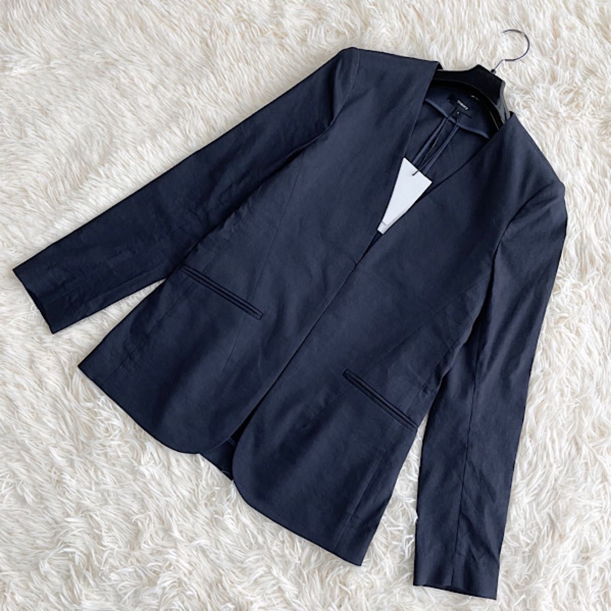 新品 Theory セオリー ジャケット ノーカラー 麻 リネン 新品 Theory セオリー ジャケット ノーカラー 麻 リネン