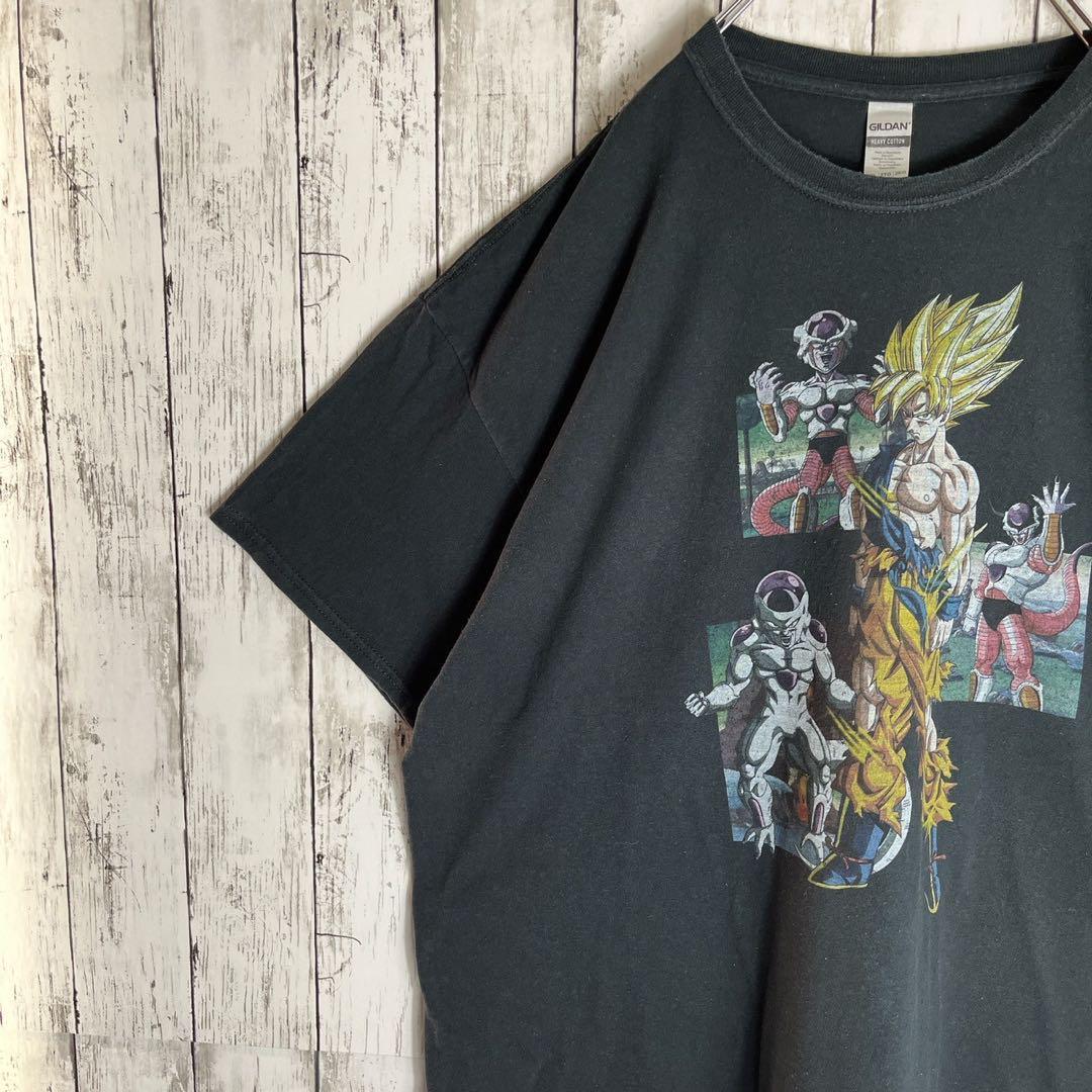 アニメT【ドラゴンボール】tシャツ XXL 悟空 フリーザ 古着 ブラック黒_画像9