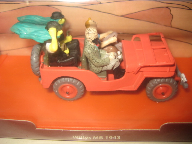 タンタンの冒険　燃える水の国　ウィリス・ジープ　Willys MB 1943 　箱付　　フィギュア　ミニカー_画像2