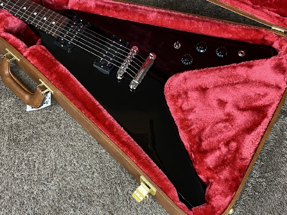 〇【新品】Gibson 80s Flying V Ebony ギブソン フライングV ブラック 同梱不可 1円スタートの画像1