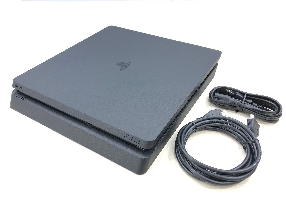 △【4】初期化済み SONY PS4slim CUH-2100A ジェットブラック 500GB 本体のみ 同梱不可 1スタ_画像1