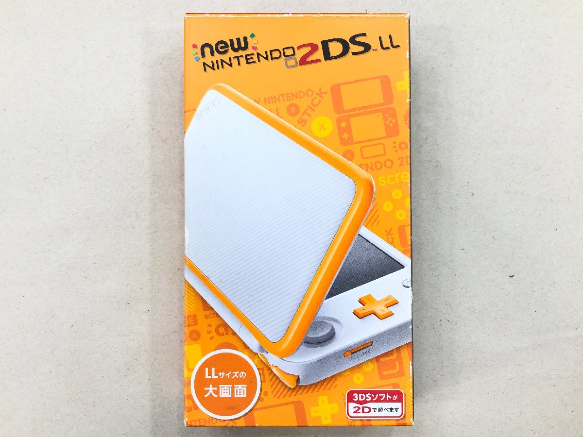 △【21】初期化済み new Nintendo 2DSLL ホワイト×オレンジ 任天堂 ニンテンドー 同梱不可 1スタ_画像1