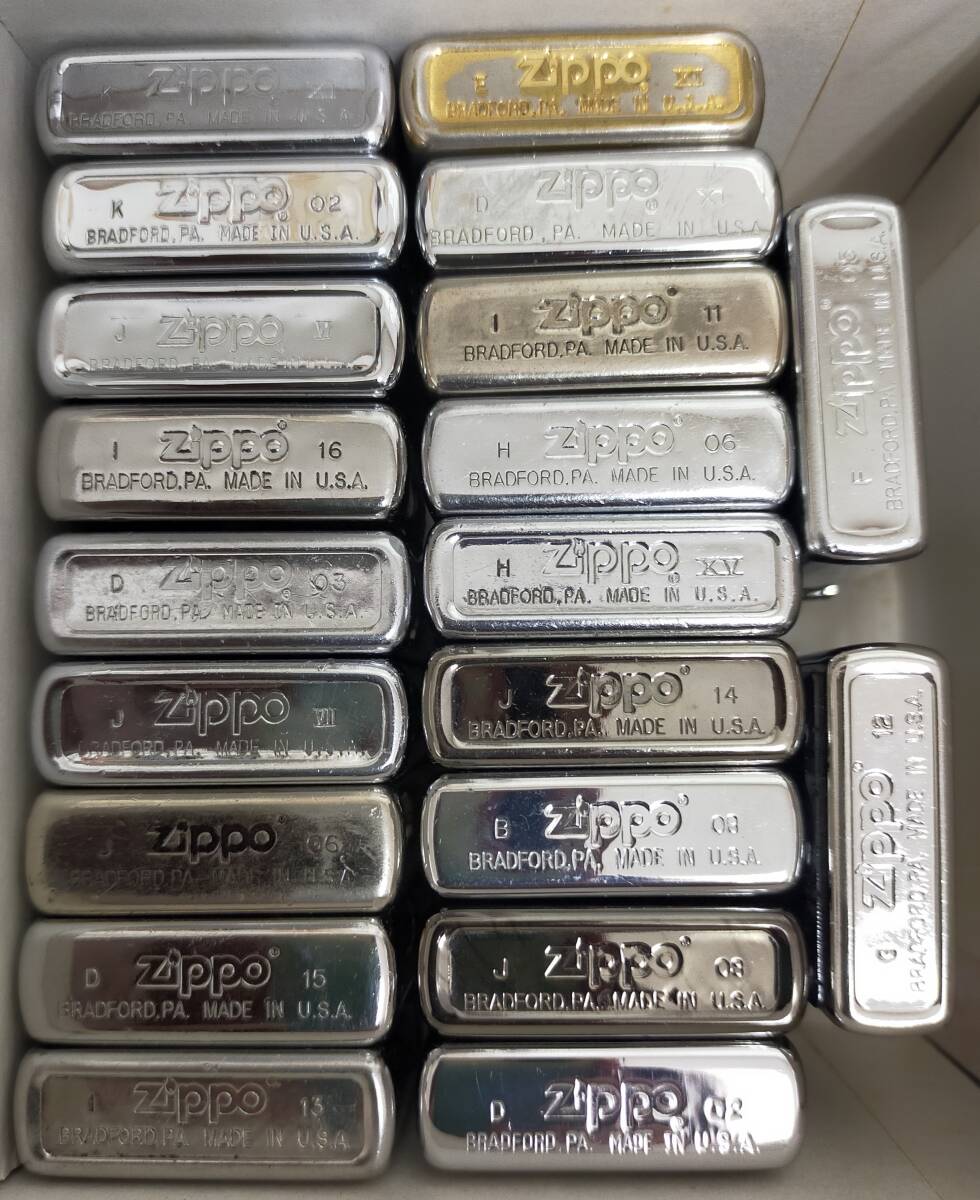 着火未確認 Zippo ジッポーライター レギュラーサイズ20個おまとめ ジャンク_画像7