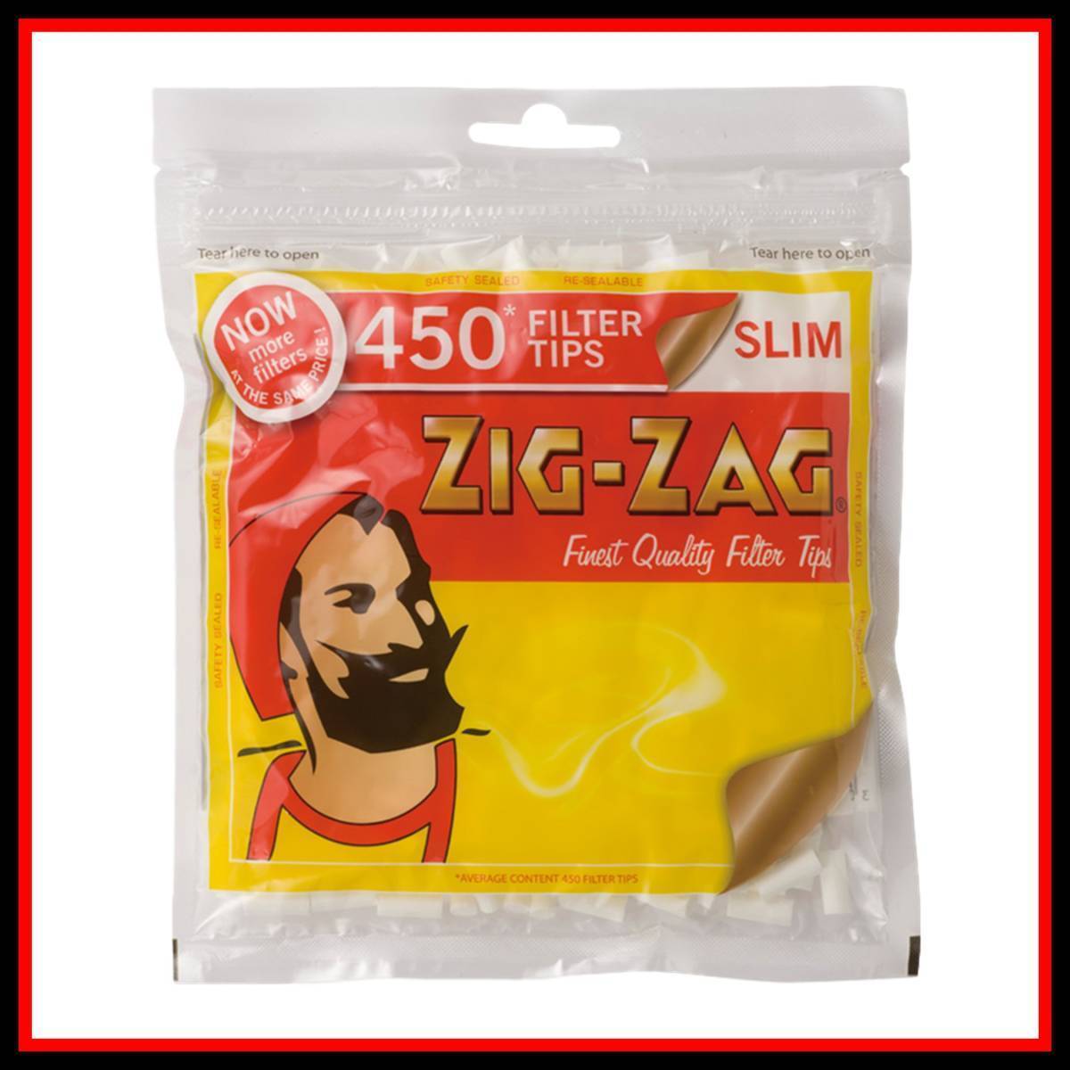 Zig Zag SLIM FILTER ジグザグ スリム フィルター 450個入り ５袋セット    手巻き タバコ 煙草 raw スモーキング ローリング B035の画像2