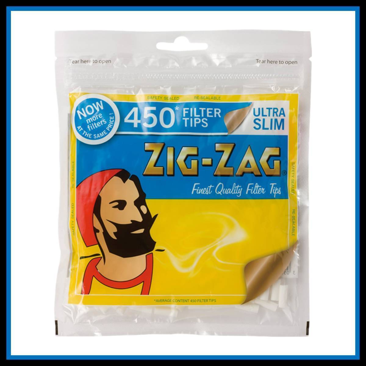 Zig Zag ULTRA SLIM FILTER ジグザグ ウルトラスリム フィルター 450個入り ２袋セット 　　　手巻き タバコ 煙草 raw スモーキング B022_画像2