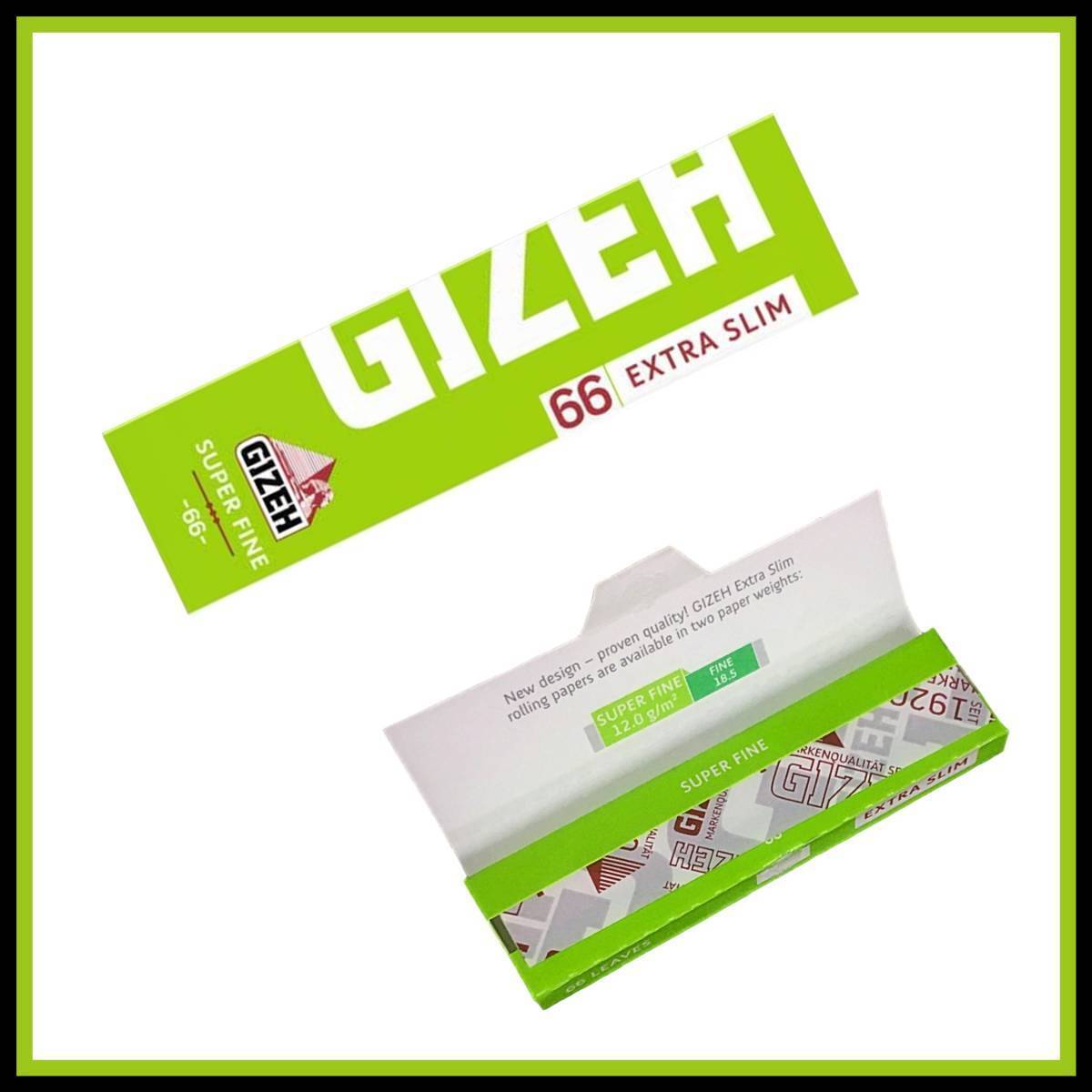 GIZEH ギゼ エクストラスリム スーパーファイン ペーパー 20個セット 　手巻き タバコ 煙草 RAW スモーキング ローリング B782_画像3