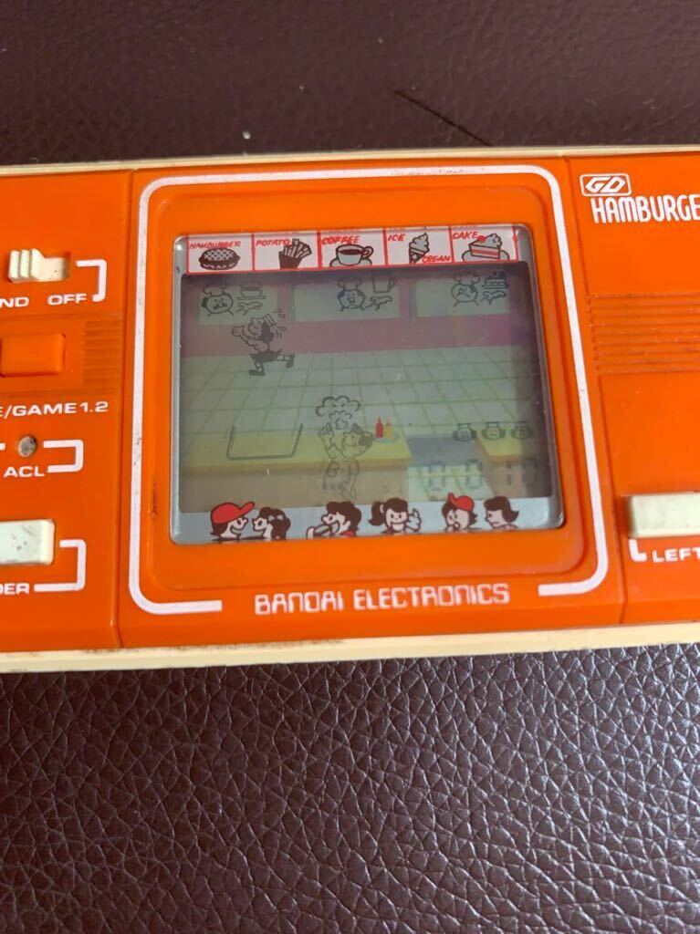 当時物 バンダイ ゲームウォッチ ハンバーガーショップ（検）GAME&WATCH レトロゲーム LSIゲーム ゲームウォッチ 80s LCDゲーム 昭和_画像2