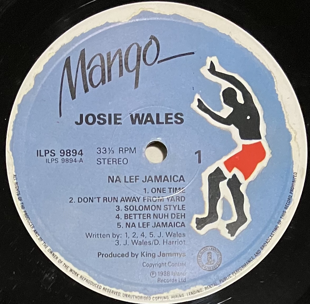 [ LP / レコード ] Josie Wales / Na Lef Jamaica ( Reggae / Dancehall ) Mango - ILPS 9894 レゲエ ダンスホール_画像3