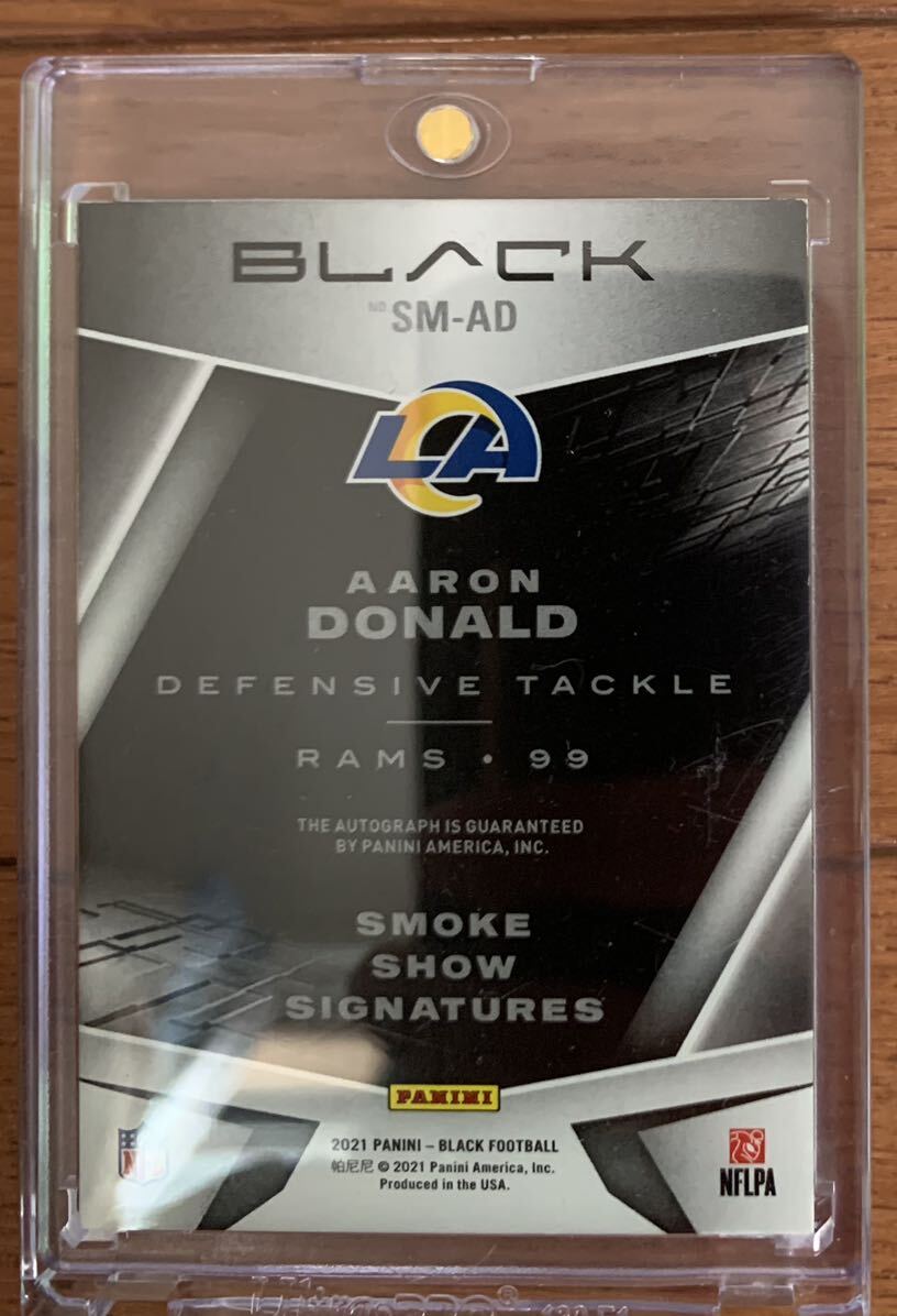 Aaron Donald 2021 Panini Black smoke show signatures auto NFL_画像2