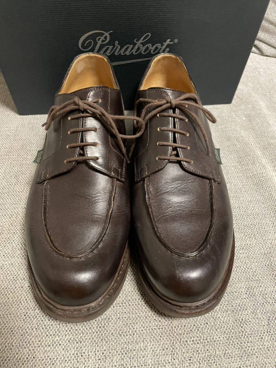 美品 PARABOOT CHAMBORD パラブーツ シャンボード カフェUチップ 