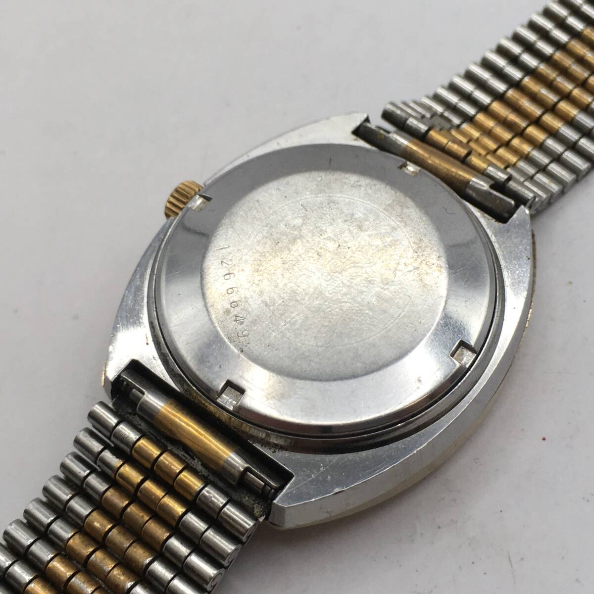○D241-98 RADO/ラドー バルボア V 3針 Date デイト メンズ 自動巻き 腕時計 稼働品_画像6