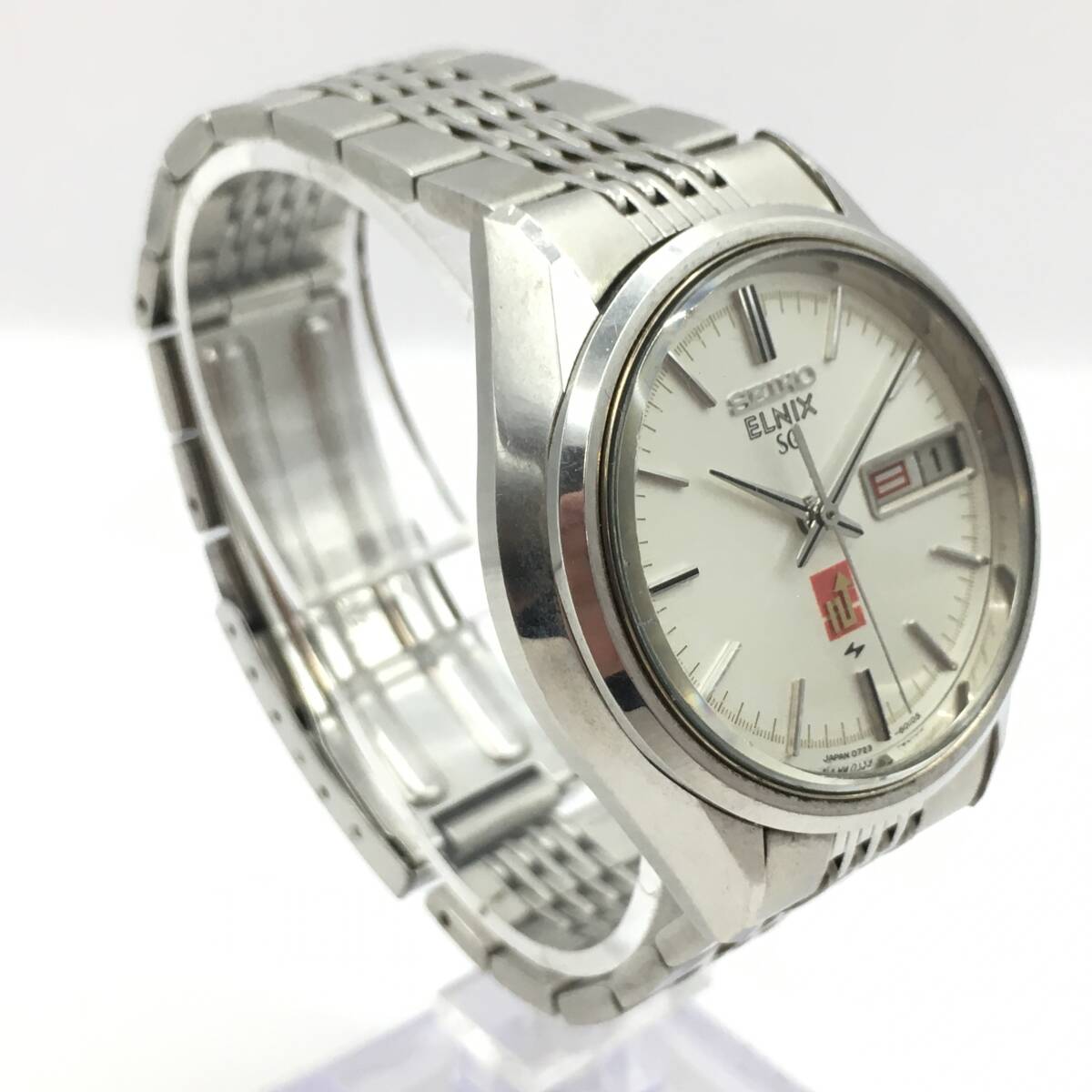 ○D241-51 SEIKO/セイコー ELNIX エルニクス 3針 Daydate デイデイト メンズ 展示テンプ式 腕時計 0723-6010 _画像2