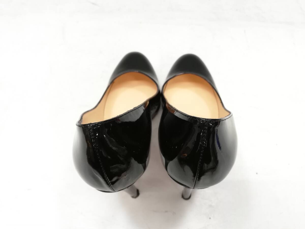 I243-100　Christian Louboutin/ルブタン　レディースシューズ　SIMPLE PUMP 100 36 1/2(22.5㎝)ヒール パテントレザー/ブラック【中古品】_画像6