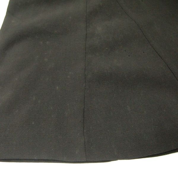 D243-144 Chanel Vintage mermaid skirt 36 LAP lady's wool black series black group hanger here Mark button Junk 