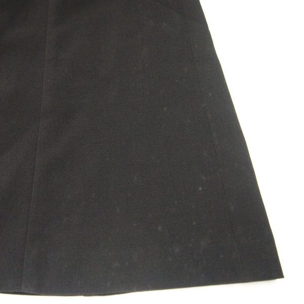 D243-144 Chanel Vintage mermaid skirt 36 LAP lady's wool black series black group hanger here Mark button Junk 