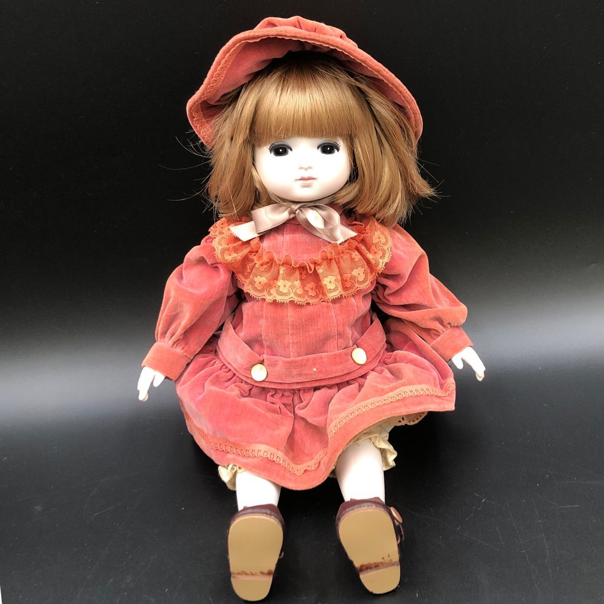 Romane Doll OIKE 1982 Takaya オオイケ人形 ビスクドール ロッキングチェア付き　全長40cm 【311-336#120】_画像7