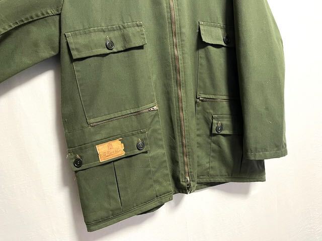 1970’s~ made in italy vintage hunting jacket ミリタリー オリーブ ユーロジャケット_画像4