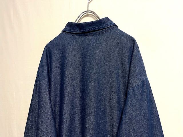 1990's made in usa G.W. division of graff indigo coverall type denim jacket デニムジャケット カバーオール 90sビンテージ _画像6