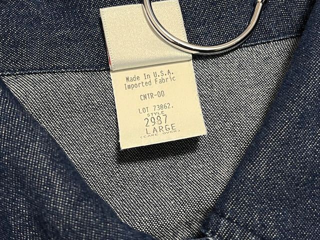 1990's made in usa G.W. division of graff indigo coverall type denim jacket デニムジャケット カバーオール 90sビンテージ _画像10