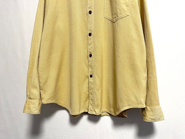 1990's TOMMY BAHAMA waffle weave silk L/S shirt シルクシャツ _画像3