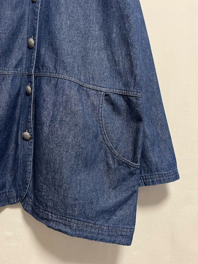 1990's made in usa G.W. division of graff indigo coverall type denim jacket デニムジャケット カバーオール 90sビンテージ _画像5