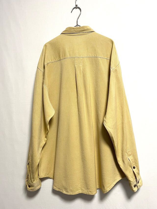 1990's TOMMY BAHAMA waffle weave silk L/S shirt シルクシャツ _画像6
