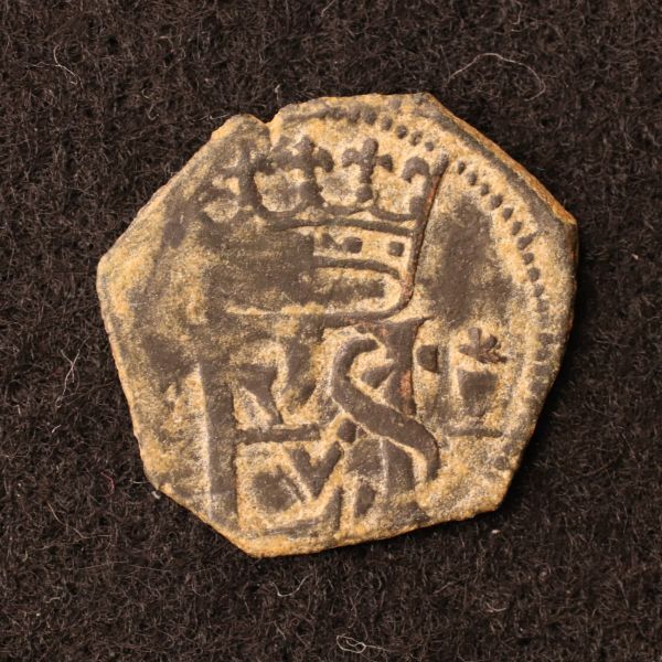 スペイン フェリペ2世時代 1 Blancaビロン貨（1527-1598）[E3112]コイン_画像1