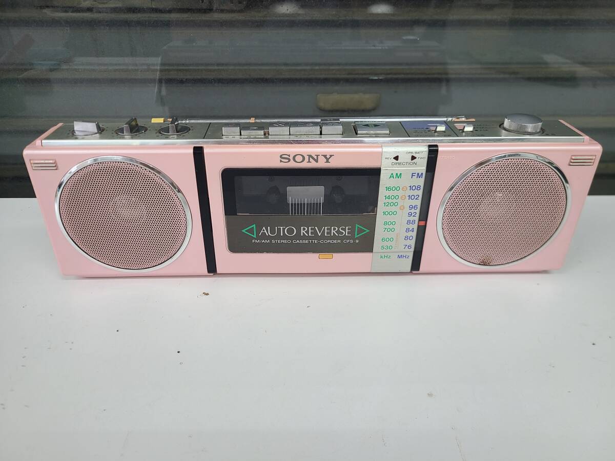 #4226# SONY CFS-9 Sony radio-cassette stereo cassette recorder that time thing Showa Retro 