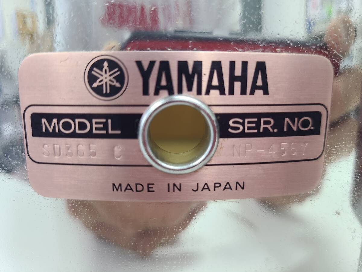 ■4244■ YAMAHA SD365C ヤマハ 日本製スネアドラム ウッドシェル 専用ケース付きの画像5