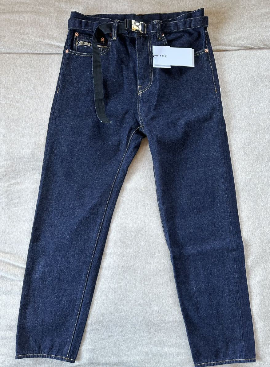 1新品 sacai x BEYONDEXX デニム パンツ ジーンズ ベルト付 23AW 1新品 sacai x BEYONDEXX デニム パンツ ジーンズ ベルト付 23AW