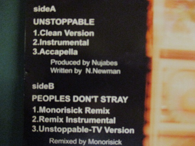 Funky DL ： Unstoppable 12'' c/w People Don't Stray Monorisick Remix (( Nujabes Pro. / 落札5点で送料当方負担_画像3