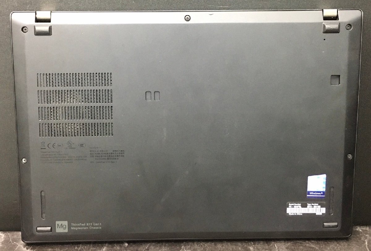 1円～ ■ジャンク LENOVO ThinkPad X13 Gen1 / Core i5 10310U 1.70GHz / メモリ 8GB / NVMe SSD 256GB / 13.3型 / OS有り / BIOS起動可_画像6