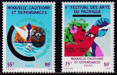 47 New Caledonia [ unused ]<[1985 SC#528-29 no. 4 times futoshi flat . art festival ] 2 kind .>