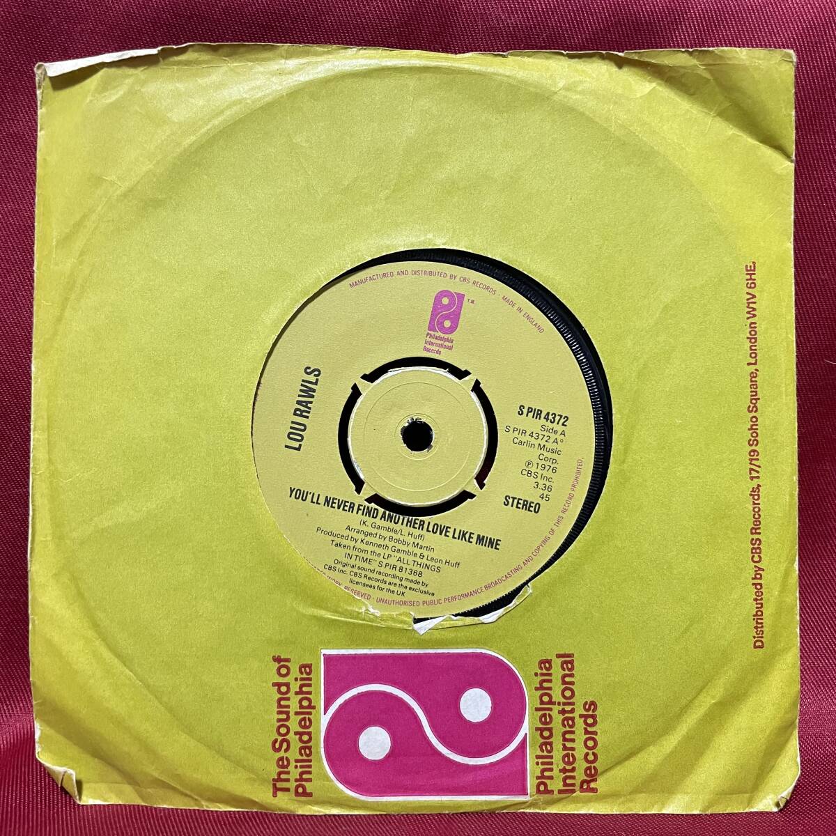 ◆UKorg7”s!◆LOU RAWLS◆YOU'LL NEVER FIND ANOTHER LOVE LIKE MINE◆_画像3