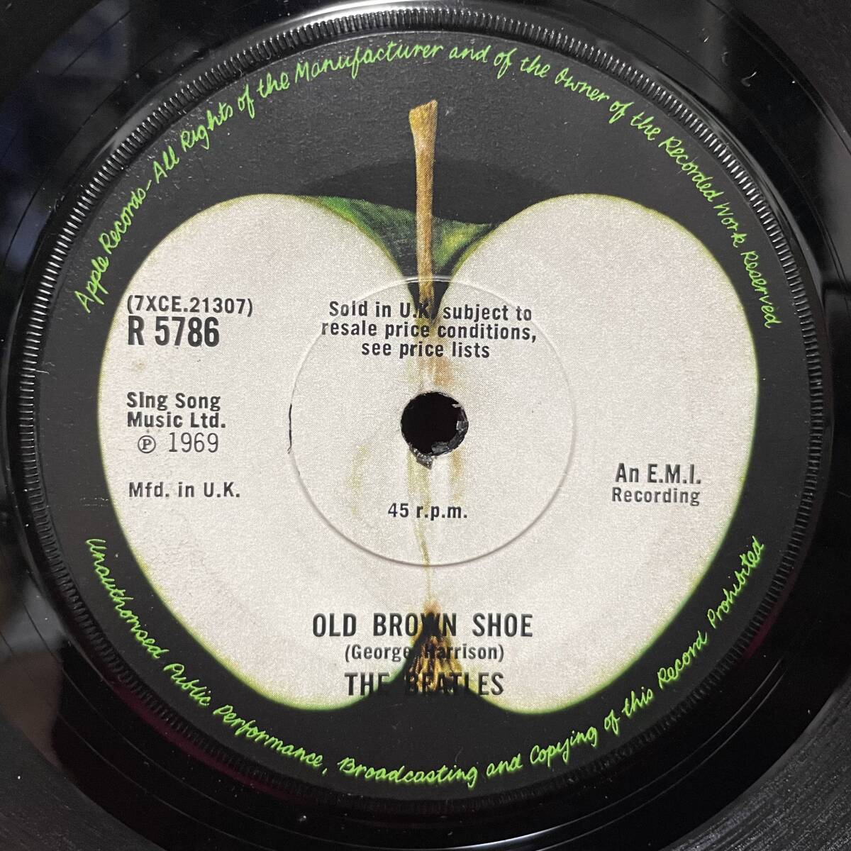 ◆1円開始!◆UKorg7”s!◆THE BEATLES◆THE BALLAD OF JOHN AND YOKO◆_画像2