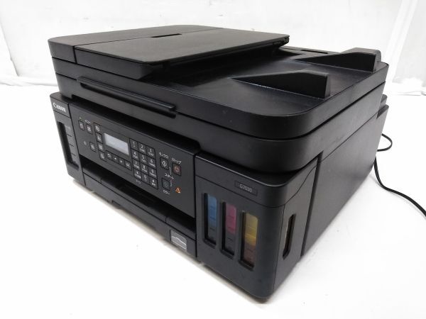 ♪印刷枚数：2351枚 動作品 Canon プリンター 特大容量ギガタンク搭載 G7030 A4インクジェット複合機 I050106L @140♪_画像1