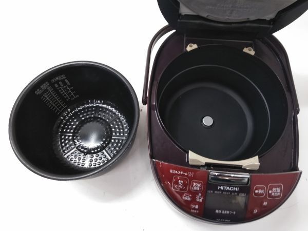 ◆ 動作品 HITACHI 日立 圧力&スチームIH炊飯器 RZ-RT18BK-R レッド １升炊き 2014年製 0514C9 @100 ◆_画像7