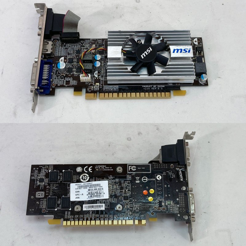 中古グラフィックカード 表示確認済 Vista～Win11 LINUX ★ MSI NVIDIA GeForce GT 620 DDR3 1024MB 64bit VGA/DVI/HDMI #2762-K_画像2