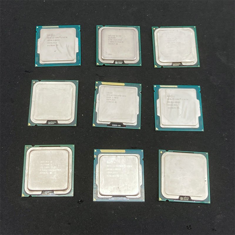 ジャンク 9個セット 世代バラバラ ★ INTEL Core i7-4770 Celeron D Pentium 4 Celeron G Pentium #2841-K_画像1