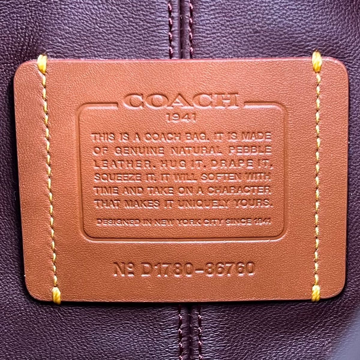 【希少色/現行】COACH コーチ ハドリーホーボー 極美品 トートバッグ 肩 ショルダー シボ革 レザー A4 PC ビジネス レディース グリーン 緑_画像10