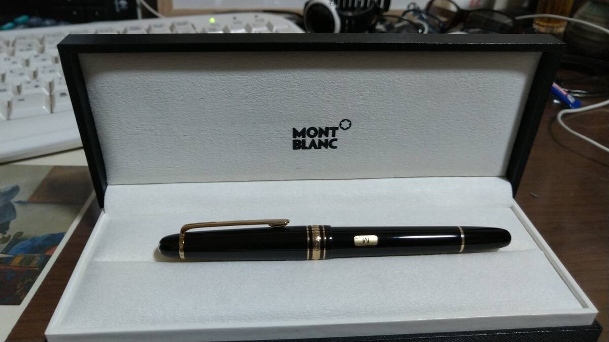 1 jpy start unused goods Montblanc my shuta-shutik fountain pen Gold coating Classic pen .M middle character Germany made 