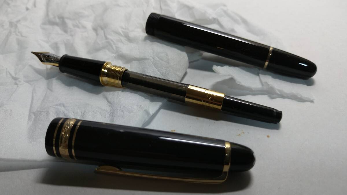 1 jpy start unused goods Montblanc my shuta-shutik fountain pen Gold coating Classic pen .M middle character Germany made 