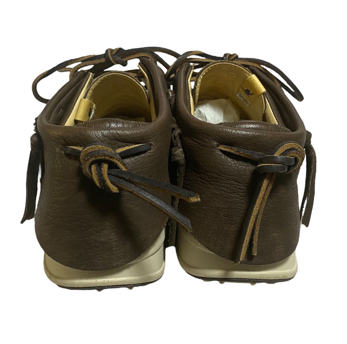 17AW visvim FBT DEER SKIN DR.BROWN ビズビム エフビーティー ディアスキン フリンジ モカシン ダークブラウン US9 27㎝_画像4