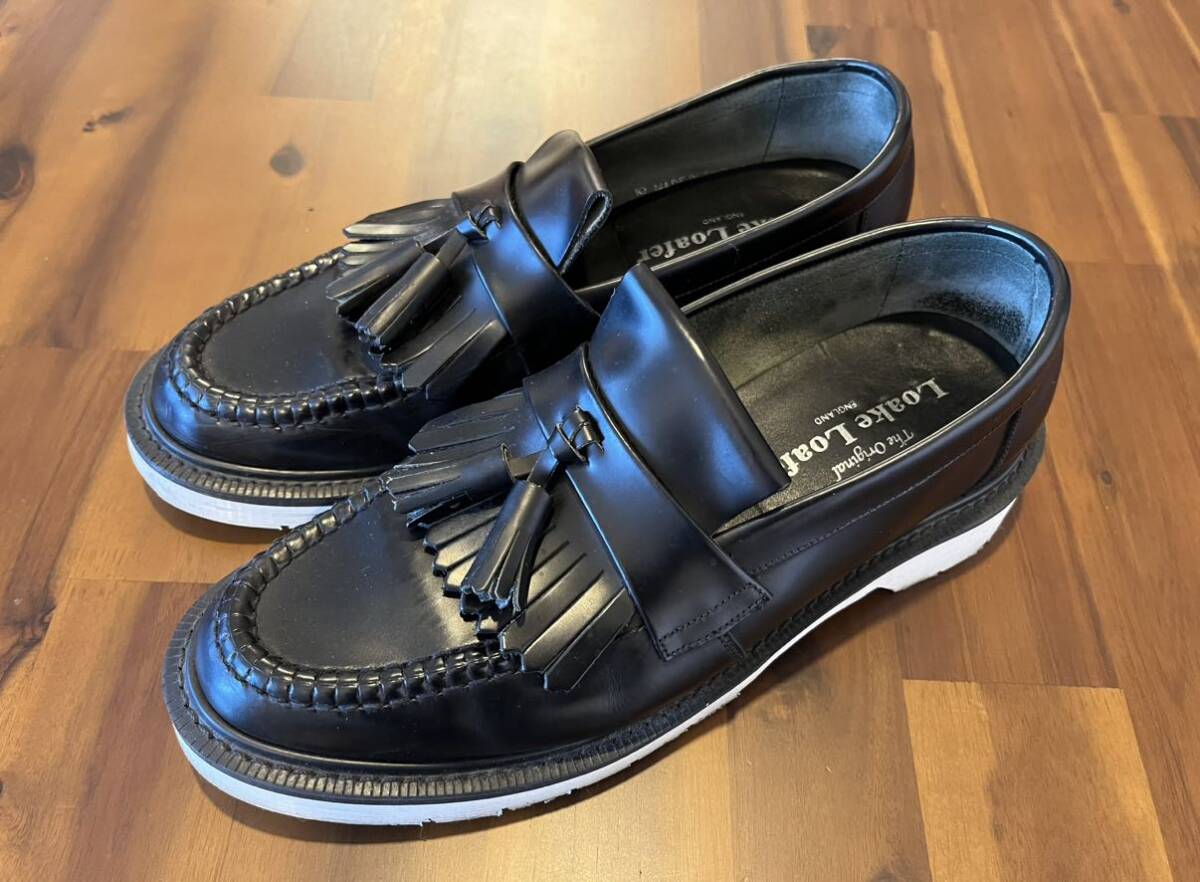 早い者勝ち 美品 Loake ローク タッセルローファー BLACK UK7（26.0㎝）