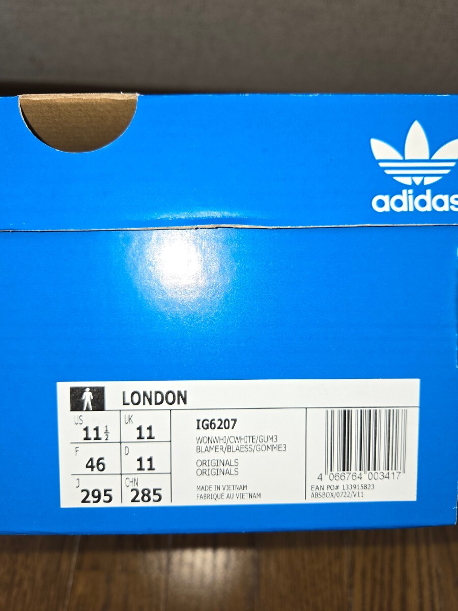 未使用 アディダス adidas ロンドン LONDON IG6207 29.5cm ワンダーホワイト コアホワイト ガム 白_画像9