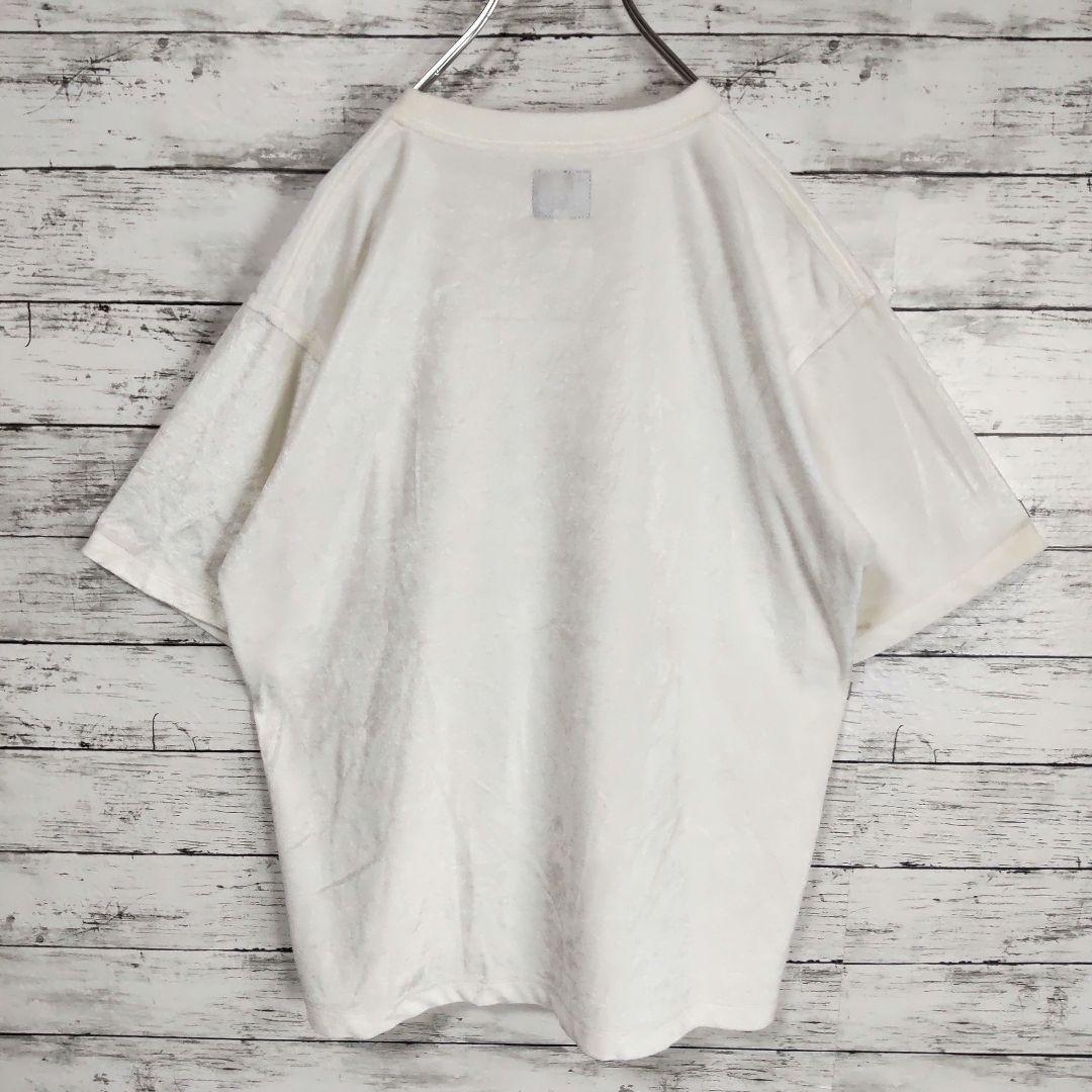 【シルク】ニートルス　パピヨン刺繍ポケットTシャツ　ベロア　大きいサイズ XL相当
