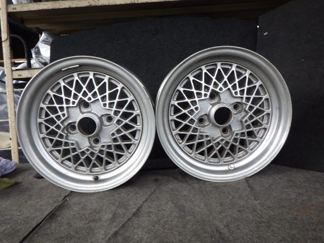 VOLK RACING ？　14インチ　6J　4穴　PCD114.3　インセット不明　2本セット　※個人宅不可_画像1