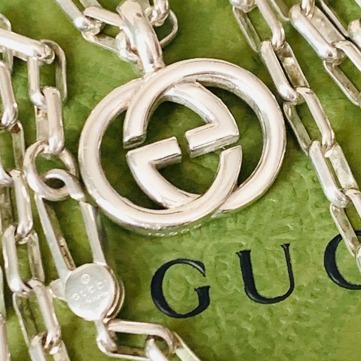 美品 GUCCI グッチ インターロッキング ネックレス シルバー silver 925 チョーカー gg スーキー